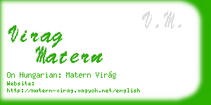 virag matern business card