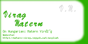 virag matern business card